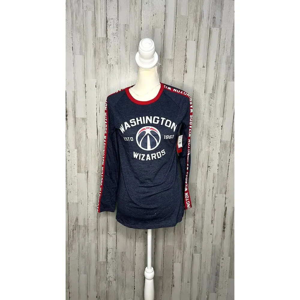 NWT Washington Wizards Men's‎ Long Sleeve Raglan T-Shirt Size Small Multicolor